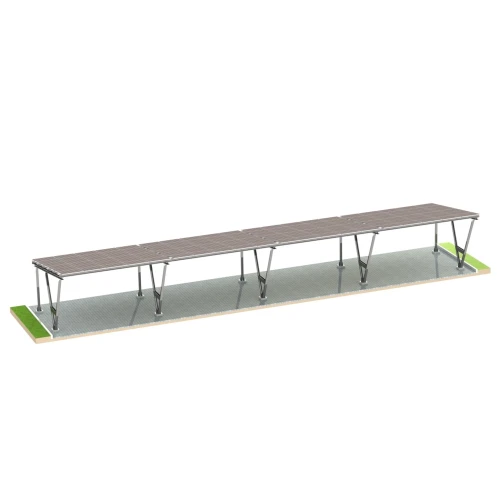 Carport Fotovoltaïsch VICA voor 8 voertuig Zonne-overkapping 4x2 modules GPV-105-08 (2)