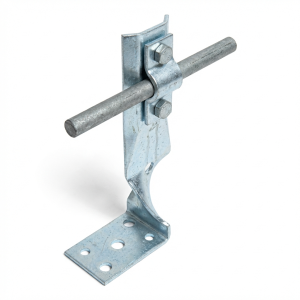 Équerre de fixation avec plaque vissée h=7cm galvanisé électrolytique