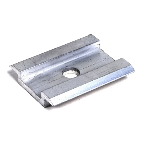 Middenklem H8 aluminium 6060 gat M8 PV-04-03