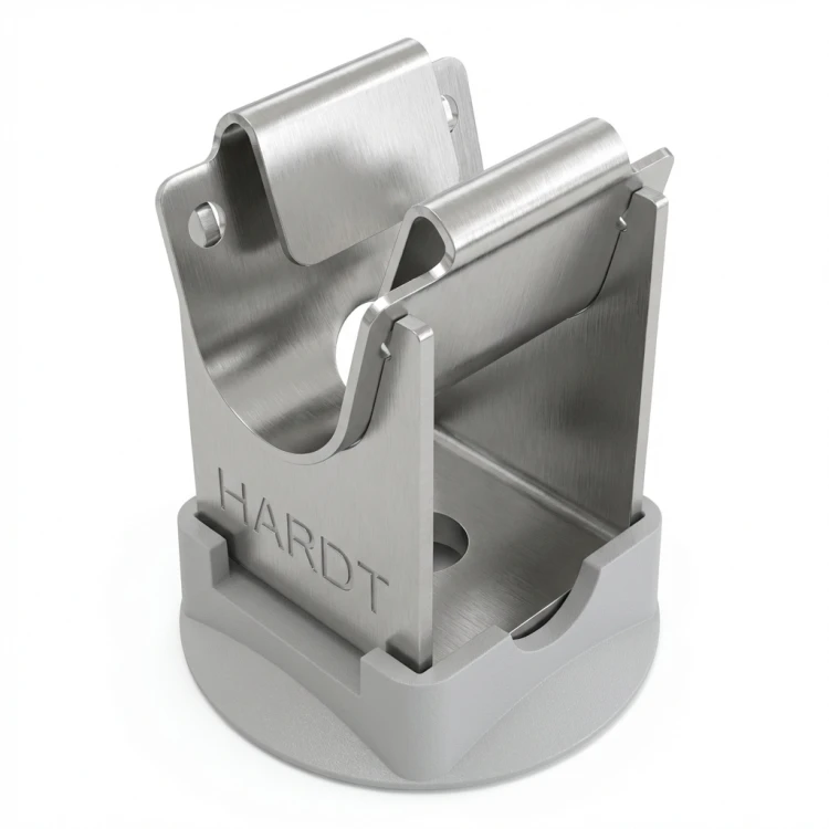Poteau bas pour fil avec socle en plastique h=20mm acier inoxydable résistant aux acides 000-149 (1)