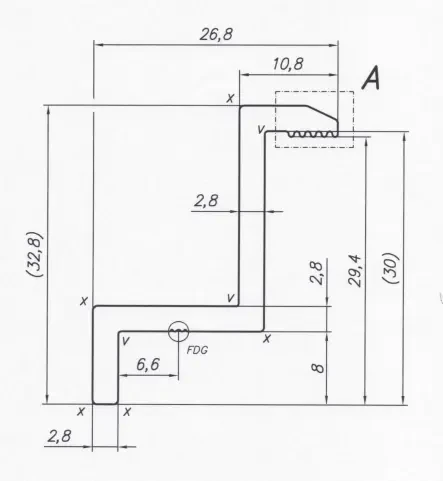 Eindklem H30 aluminium 6060 gat M8 PV-03-01 (1)