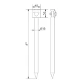 Piquet d'ancrage avec blocage l=35cm acier galvanisé électrolytiquement 000-162 (2)