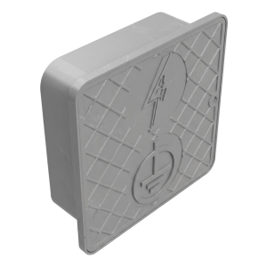 Boîte de contrôle murale en plastique 150x150x55 mm grise