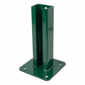 Socle de poteau de clôture 60x40 vert RAL 6005 galvanisé