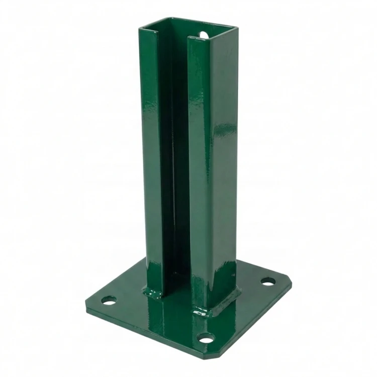 Socle de poteau de clôture 60x40 vert RAL 6005 galvanisé 000-155 (1)