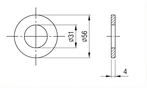 Rondelle M30 DIN 125 A2 140 HV 28- 50 pièces 000-168 (2)