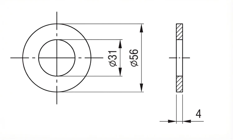 Rondelle M30 DIN 125 A2 140 HV 28- 50 pièces 000-168 (2)