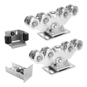 Kit de chariots pour portail coulissant 9 galets + accessoires KIT pour rail 80
