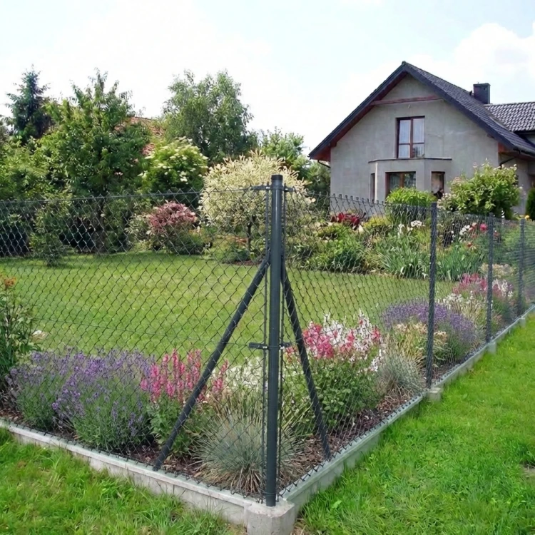 Poteau de clôture Fi 48,3x1,5, longueur 2,3 m, graphite RAL 7016 000-227 (4)