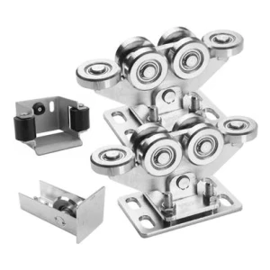 Lot de chariots 80 (6 galets) + accessoires KIT pour portails coulissants autoportants