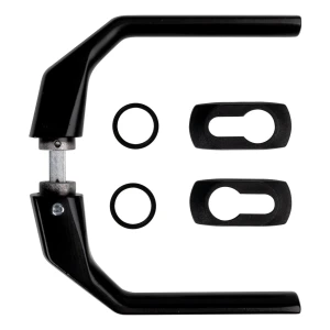 Poignée en acier noire 125×80 mm