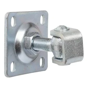 Charnière réglable avec écusson M16 80x80x3 mm, oreille galvanisée