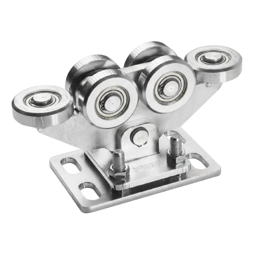 Rijwagen voor zelfdragende schuifpoorten 80/6 stalen rollen 000-254 (1)