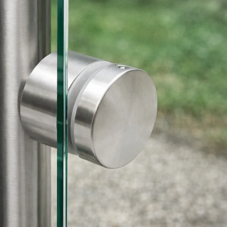 Fixation ponctuelle pour verre fi 50/30/M10x45, verre 8-21,52 mm, AISI 304, système plat, satiné 000-262 (3)