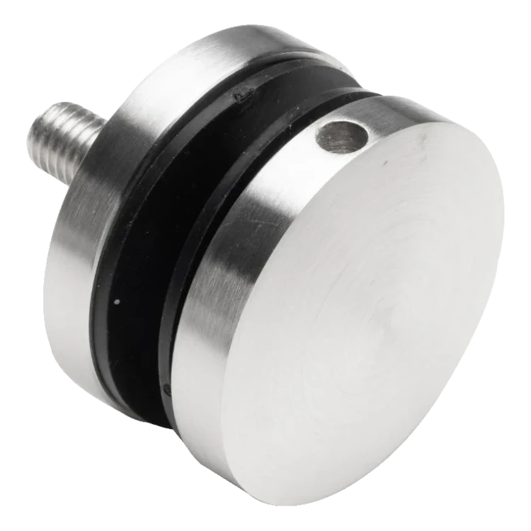 Fixation ponctuelle pour verre fi 50/8/M10x50, verre 8-17,52 mm, AISI 304, système plat, satiné 000-266 (1)