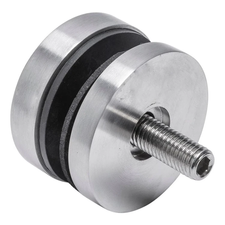 Fixation ponctuelle pour verre fi 50/8/M10x50, verre 8-17,52 mm, AISI 304, système plat, satiné 000-266 (2)