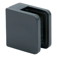 Support pour verre 45x45x26 mm anthracite verre 6-10,76 mm zamak système plat peint