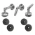 Système de verrières M12, 3 éléments, pour tirant fi 12mm, verre 8-17,52mm (aisi304, universel, satin) (10) 000-285 (1)