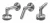 Système de verrières M12, 3 éléments, pour tirant fi 12mm, verre 8-17,52mm (aisi304, universel, satin) (10) 000-285 (2)