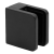 Fixation ponctuelle pour verre 45x45x26 mm, noir, verre 6-10,76 mm, zamak, système plat, peint 000-286 (1)