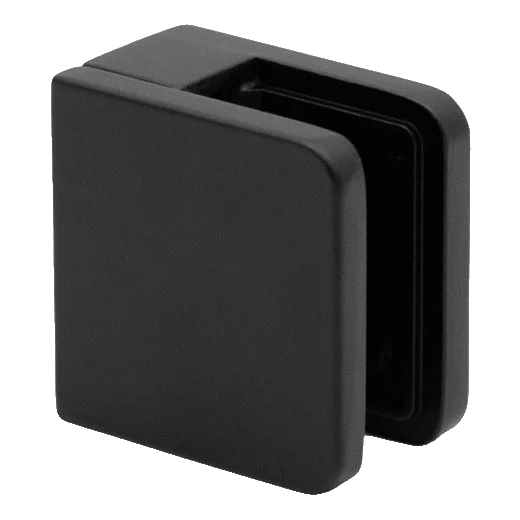Fixation ponctuelle pour verre 45x45x26 mm, noir, verre 6-10,76 mm, zamak, système plat, peint 000-286 (1)