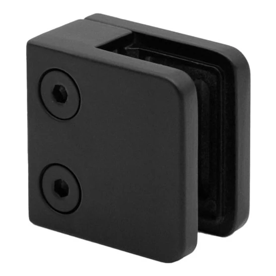Fixation ponctuelle pour verre 45x45x26 mm, noir, verre 6-10,76 mm, zamak, système plat, peint 000-286 (3)