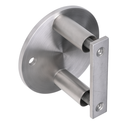 Zijbevestiging paal fi 42,4 mm aan buis fi 100 mm AISI 304 satijn 000-299 (1)