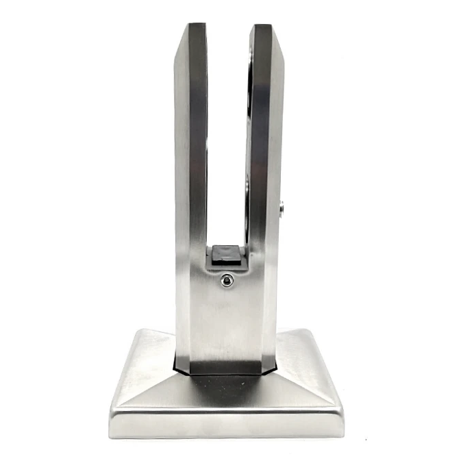 Fixation verticale pour verre spigot 50x50/100x100 mm verre 12-17,52 mm AISI 304 satiné 000-291 (1)