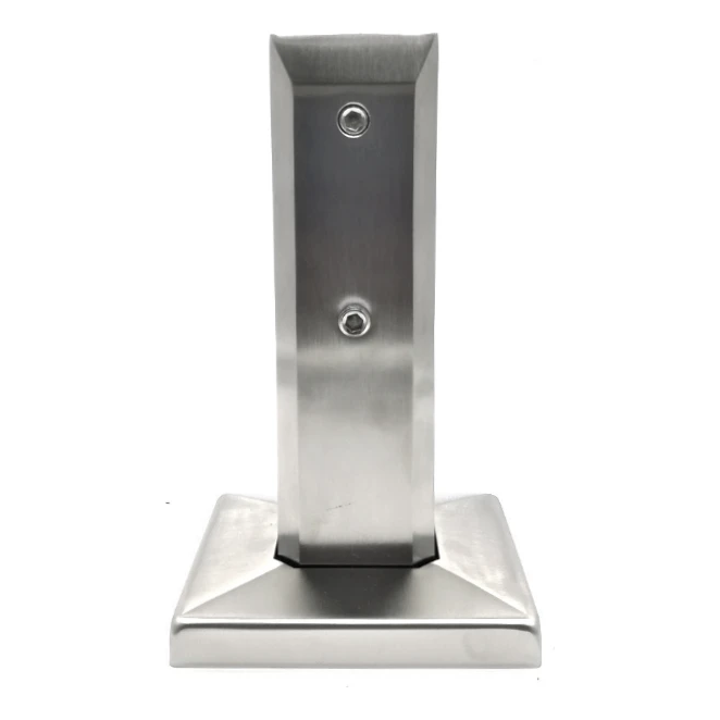 Fixation verticale pour verre spigot 50x50/100x100 mm verre 12-17,52 mm AISI 304 satiné 000-291 (2)