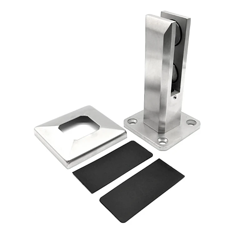 Fixation verticale pour verre spigot 50x50/100x100 mm verre 12-17,52 mm AISI 304 satiné 000-291 (4)