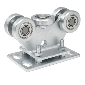 Rijwagen 80 stalen rollen voor schuifpoort met afstelling 5-rollig