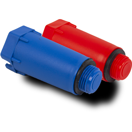 "Bouchon de test d'étanchéité 1/2\" rouge." 000-080 (2)