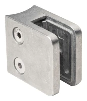 Support pour verre 45x45x26 mm verre 6-10,76 mm zamak système 42,4 mm brut