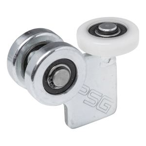 Chariot à 3 galets pour portails suspendus pour profil 60x60 mm 2 galets en acier + 1 galet en plastique