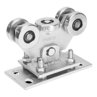 Chariot de portail 80 pour portail coulissant avec 5 galets en acier réglable