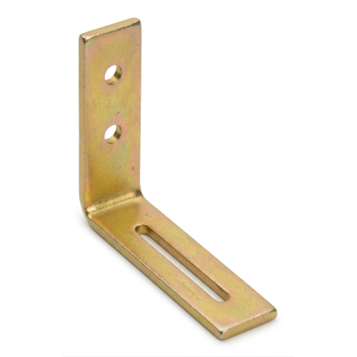 Hoekverbinder met instelling KR 1 75x65x20x3,0 elektrolytisch verzinkt goud 000-345 (1)