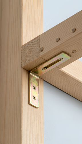 Hoekverbinder met instelling KR 1 75x65x20x3,0 elektrolytisch verzinkt goud 000-345 (2)