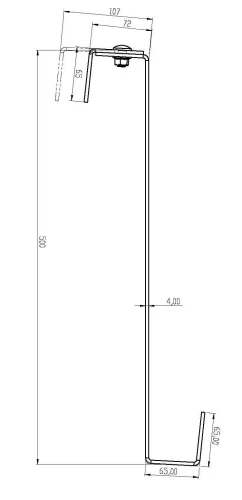 Crochet de toit S500 réglable pour les toits en pente PV-08-09 (1)