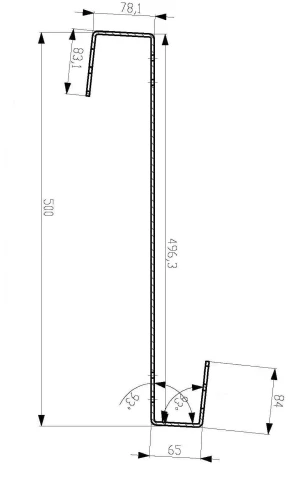 Crochet de toit S500 pour les toits en pente PV-08-03 (1)