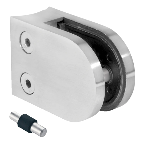 Support de verre 50x40x26 mm avec pin, verre 6-10,76 mm, AISI 304, système 42,4, poli 000-264 (1)