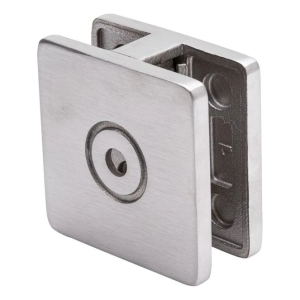 Support pour verre 8-10 mm 60x60x28 mm AISI 304. système plat, satiné