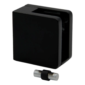 Support de verre 45x45x26 mm pour surface plane avec console noir