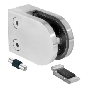 Support pour verre 6-12,76 mm 63x45x30 mm console et pin AISI 304 système plat satiné