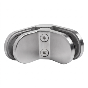 Uchwyt do szkła 6-12,76 mm 90° owalny 82x45x30 mm pin AISI 304 satyna