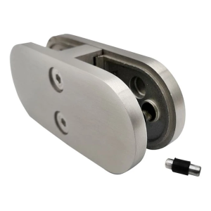 Fixation pour verre 6-12,76 mm 180° 106x45x30 mm pin AISI 304 satiné