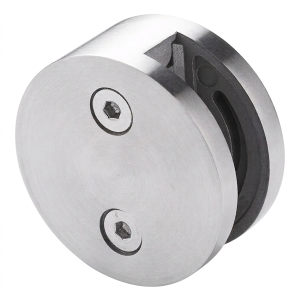 Fixation pour verre 8-12,76 mm unilatérale fi 60 mm AISI 304 système plat satiné