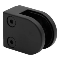 Fixation pour verre 6-10,76 mm 50x40x26 mm pin zamak peint système plat noir