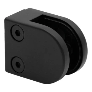 Fixation pour verre 6-10,76 mm 50x40x26 mm pin zamak peint système plat noir