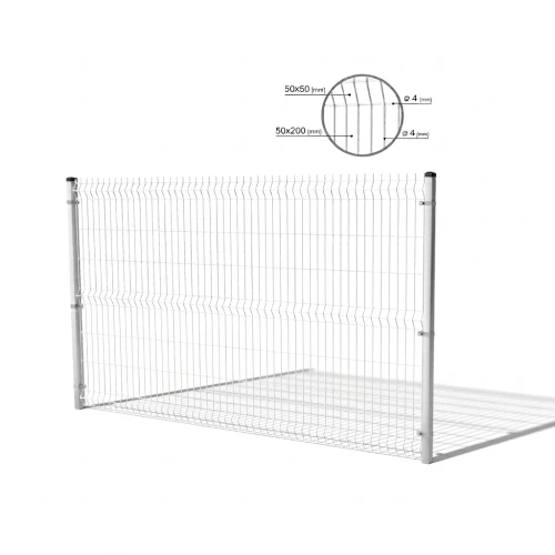 Panneaux de clôture 3D 1230x2500 mm fil 4 mm 51 fils graphite RAL 7016 (50 pcs) 000-486 (1)