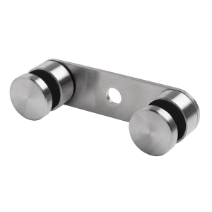 Support pour verre 8-21,52mm double ø 30/M8 L=150mm AISI304 universel satiné